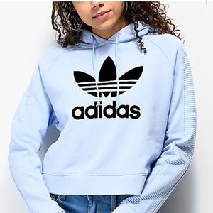 Adidas Women's Light Blue Hoodie